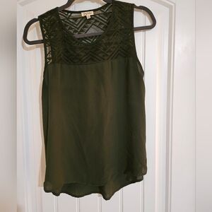 Lily White Black Lace Tank Top